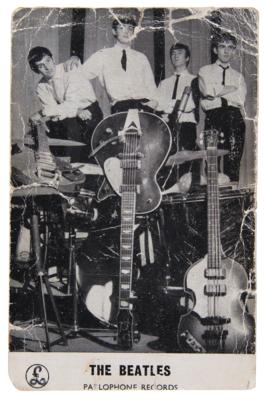 Lot #9004 Beatles Signed 1963 Parlophone Promo Card - Image 2
