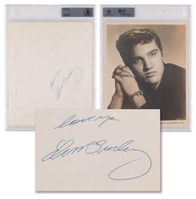 Lot #9115 Elvis Presley Signed Photograph