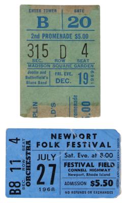 Lot #9135 Janis Joplin Ephemera Lot of (8) with Rare Full "Performer" Ticket for 1969 Royal Albert Hall Show - Image 3