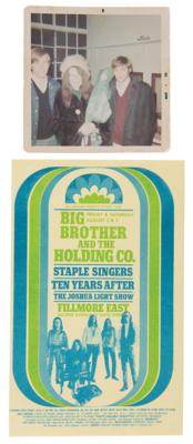 Lot #9135 Janis Joplin Ephemera Lot of (8) with Rare Full "Performer" Ticket for 1969 Royal Albert Hall Show - Image 4