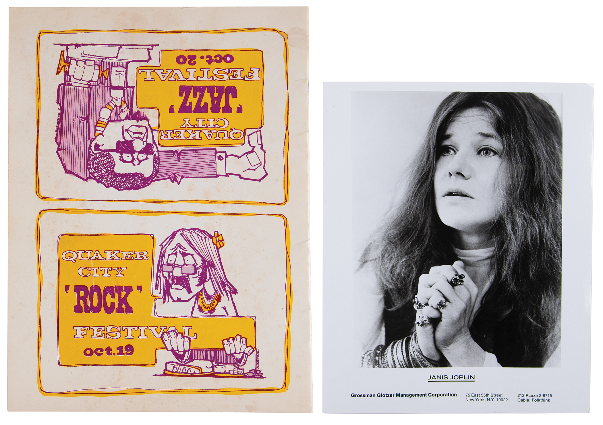 Lot #9135 Janis Joplin Ephemera Lot of (8) with Rare Full "Performer" Ticket for 1969 Royal Albert Hall Show - Image 5