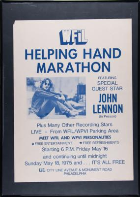 Lot #9007 John Lennon Original 1975 Boxing-Style Promo Poster for WFIL Radio Charity - Image 4