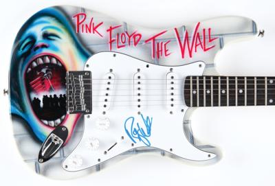 Lot #9096 Pink Floyd: Roger Waters Signed Electric Guitar with Airbrushed 'The Wall' Artwork