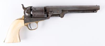 Lot #9127 Johnny Cash Colt Model 1851 Navy Revolver with Ivory Grips Presented to Gene Ferguson of Columbia Records - Image 3