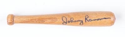 Lot #9172 Johnny Ramone Signed Miniature Baseball and Baseball Bat - Image 2