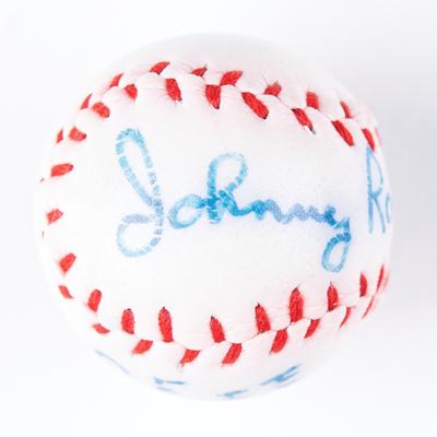 Lot #9172 Johnny Ramone Signed Miniature Baseball and Baseball Bat - Image 3