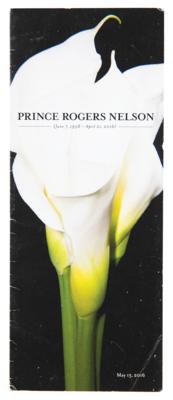 Lot #9220 Prince Rogers Nelson Original Memorial Program -Jehovah's Witness Kingdom Hall (May 15, 2016) - Image 1