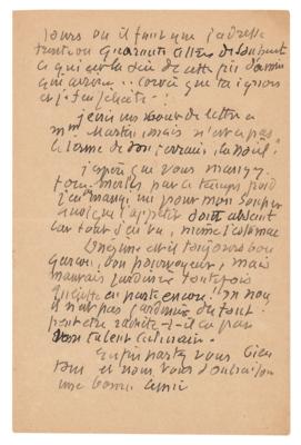 Lot #298 Eugene Boudin Autograph Letter Signed - Image 3