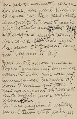Lot #368 Enrico Caruso Lengthy 15-Page Autograph Letter Signed, Discussing His Concert for King Edward VII - Image 10