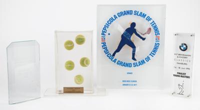 Lot #526 Bjorn Borg Lifetime Award Collection with (20) Trophies and Plaques and (2) Personally-Used and Signed Tennis Racquets - dating from 1969 to 1995 - Image 7