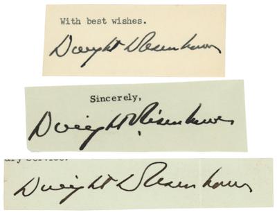 Lot #38 Dwight D. Eisenhower (3) Signatures