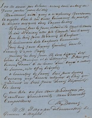 Lot #340 Alexandre Dumas, pere Autograph Manuscript Signed on Music in Naples - Image 5