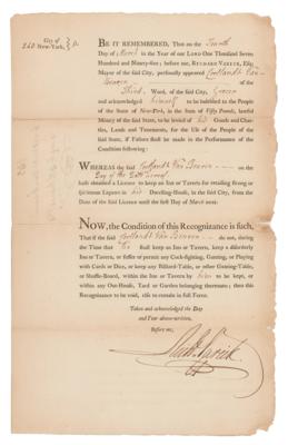 Lot #224 Richard Varick Document Signed - Image 1