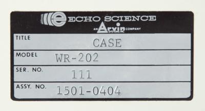 Lot #181 Echo Science WR-202 Airborne Video Recorder - Image 10
