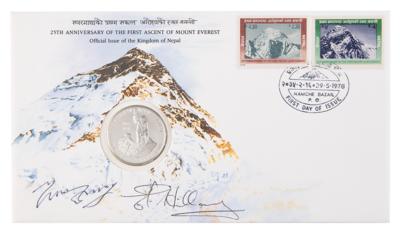 Lot #121 Edmund Hillary and Tenzing Norgay Signed Commemorative Cover - Image 1
