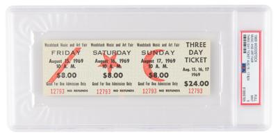 Lot #444 Woodstock Three-Day Admission Ticket -