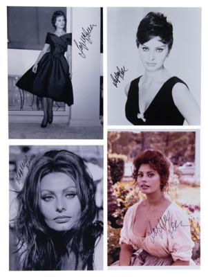 Lot #501 Sophia Loren (4) Signed Photographs