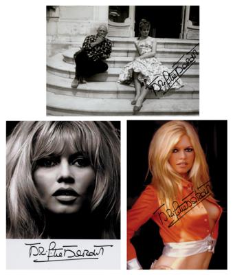 Lot #473 Brigitte Bardot (3) Signed Photographs