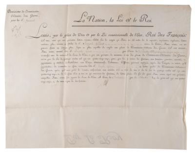 Lot #70 King Louis XVI Document Signed
