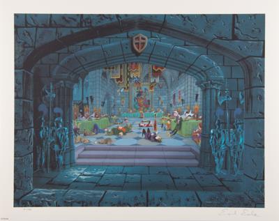 Lot #332 Eyvind Earle Signed 'Sleeping Beauty Castle Tableaus' Limited Edition Giclee Print -'Under the Sleeping Spell'