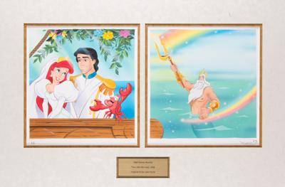 Lot #334 Ariel, Prince Eric, Sebastian, and King Triton original book artwork from The Little Mermaid: Sebastian's Story