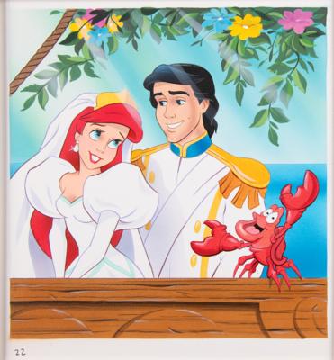 Lot #334 Ariel, Prince Eric, Sebastian, and King Triton original book artwork from The Little Mermaid: Sebastian's Story - Image 2
