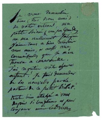 Lot #311 Elisabeth Vigee Le Brun Autograph Letter Signed