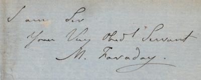 Lot #96 Michael Faraday Letter Signed (with several hand-edited passages) - Image 2