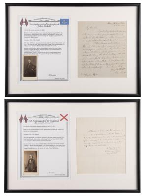 Lot #159 Trent Affair: John Slidell and James M. Mason (2) Autograph Letters Signed - Image 1