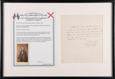 Lot #159 Trent Affair: John Slidell and James M. Mason (2) Autograph Letters Signed - Image 3