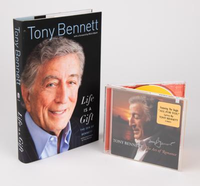 Lot #406 Tony Bennett (2) Signed Items -Book and CD - Image 1