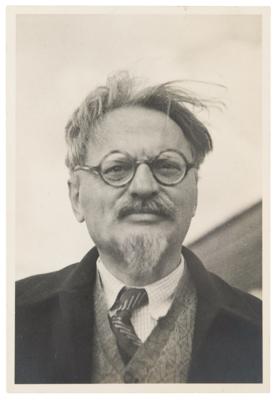 Lot #65 Leon Trotsky Signed Photograph to His Personal Secretary - "To B. Wolfe, this terrible picture" - Image 1