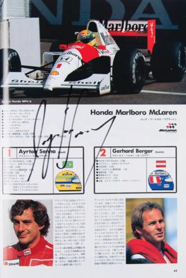 Lot #527 Formula One 1991 Japanese Grand Prix Program Signed by (4) Racing Greats: Ayrton Senna, Michael Schumacher, Alain Prost, and Nelson Piquet - Image 2