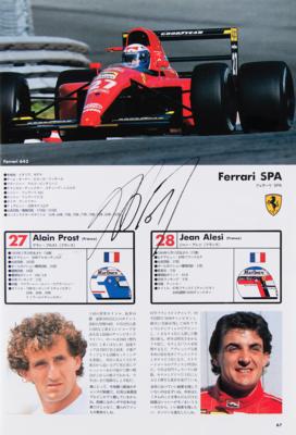 Lot #527 Formula One 1991 Japanese Grand Prix Program Signed by (4) Racing Greats: Ayrton Senna, Michael Schumacher, Alain Prost, and Nelson Piquet - Image 4