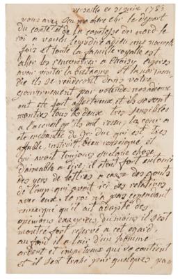 Lot #71 Marie Antoinette Handwritten Letter to Her Sister, Marie-Christine d'Autriche