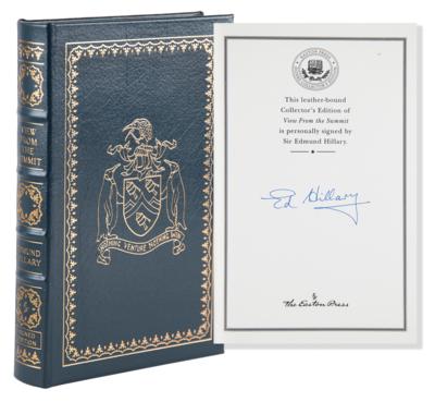 Lot #120 Edmund Hillary Signed Book -View from the