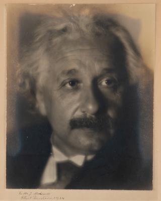 Lot #92 Albert Einstein Signed Photograph by Aaron Tycko - Image 1