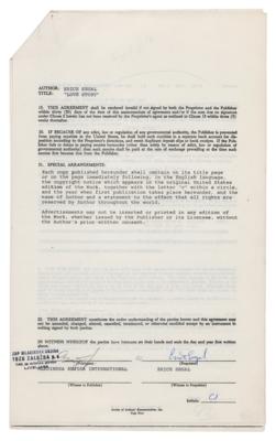 Lot #365 Erich Segal Document Signed - Image 4