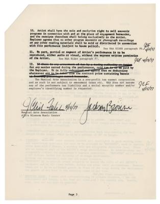 Lot #415 Jackson Browne Document Signed - Image 3
