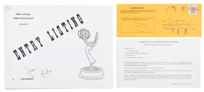 Lot #493 Jim Henson Signed Emmy Award Nomination