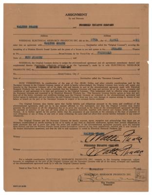 Lot #512 Walter Reade, Sr. Document Signed - Image 1