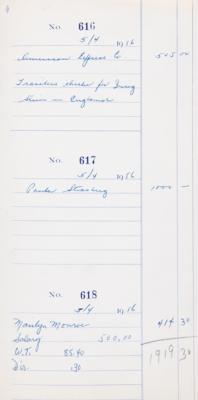Lot #459 Marilyn Monroe Productions, Inc. Check Register (1956) - Image 3