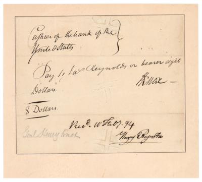 Lot #220 Henry Knox Autograph Document Signed