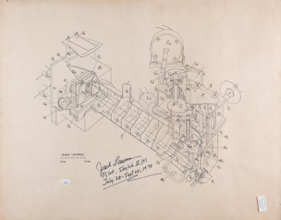 Lot #289 Jack Lousma Oversized Signed Diagram and Typed Letter Signed