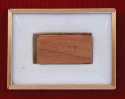 Lot #125 Independence Hall Wood Relic - Image 3
