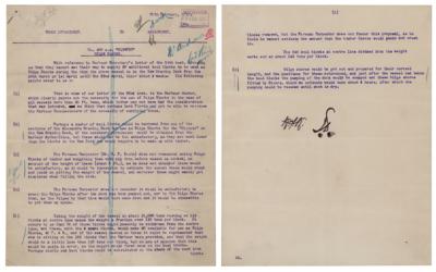 Lot #108 Thomas Andrews Rare Signed Document from the Titanic Designer - Image 2