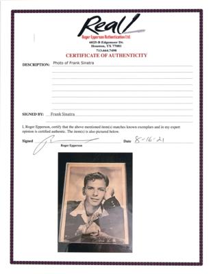 Lot #463 Frank Sinatra Signed Photograph - Image 2