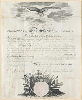 Lot #5 Thomas Jefferson Document Signed as President Commissioning a Lieutenant in the Navy - Image 2