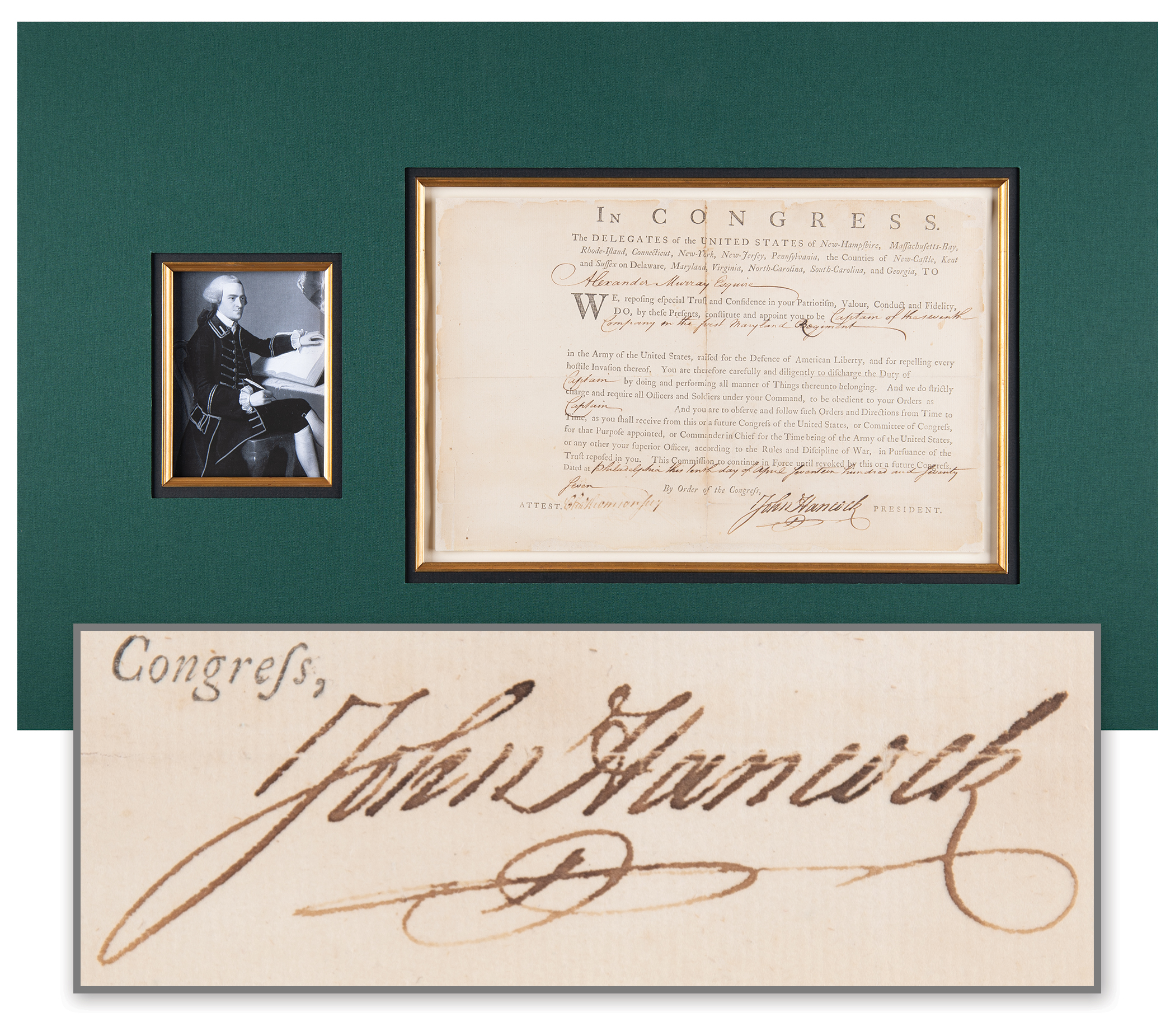 Lot #58 John Hancock Revolutionary War-Dated Document Signed as President of Congress (1777)