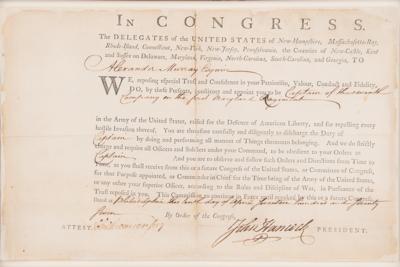 Lot #58 John Hancock Revolutionary War-Dated Document Signed as President of Congress (1777) - Image 3